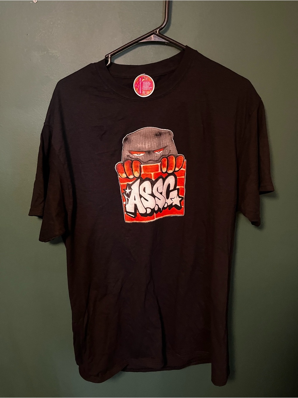NWT Anti Social Social Club ASSC Graffiti Brick Mask T-Shirt Black